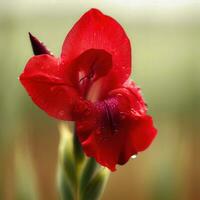 ein Garten Tulpe blüht lebhaft, Hinzufügen ein Kaleidoskop von Farbtöne zu das Landschaft , ai generiert foto
