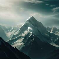 das Welt höchste Spitzen Herausforderung Kletterer zu erobern montieren Everest , ai generiert foto