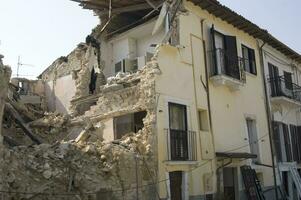 Dokumentation fotografica del verheerend Terremoto nell'italia zentral foto