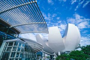 das Singapur Kunstwissenschaft Museum auf Yachthafen Bucht foto