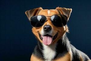 Hund tragen ohne Sonnenbrille. ai generativ Profi Foto