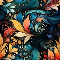 abstrakt Batik Stoff Muster Hintergrund präsentieren ein Mischung von eklektisch Farbtöne foto