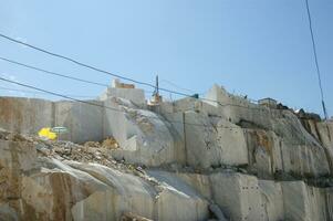 fotografisch Dokumentation von ein Marmor Steinbruch im carrara foto