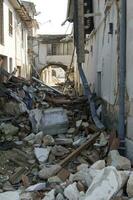 Dokumentation fotografica del verheerend Terremoto nell'italia zentral foto
