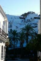 Straßen von das Cadiz Dorf von vejer de la frontera, ein Dorf gelegen auf das Route von das Weiß Dörfer, schließen zu zahara de los stimmt ab, Cádiz, Spanien, andalusien. foto