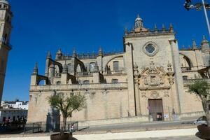 Jerez de la frontera, ein klein und schön Stadt sehr schließen zu das Stadt von Cadiz im das Region von Andalusien im das Süd von Spanien. foto