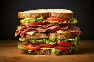 gesund frisch Sandwiches. generieren ai foto