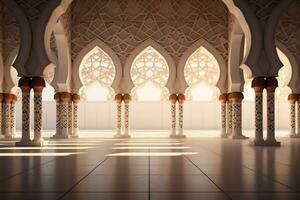 das architektonisch Schönheit von arabisch Gebäude ai generativ foto