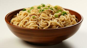 asiatisch Nudel Suppe Ramen auf Schüssel. ai generiert foto