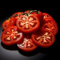 frisch Schnitt Tomaten. ein stilvoll Foto. hoch Auflösung. ai generativ foto