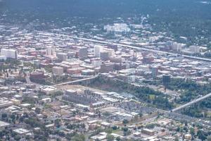 Antenne oder Spokane Washington aus dem Flugzeug foto