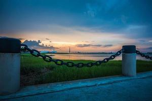 Charleston South Carolina Harbour am Abend foto