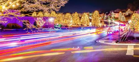 Weihnachtsdekoration im Freien in der Weihnachtsstadt usa foto