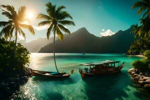 das schön Insel von Phi Phi, Thailand. KI-generiert foto