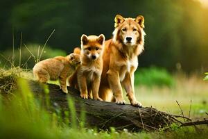 Foto Hintergrund das Sonne, Tiere, das Wald, das Tiere, das Wald, das Tiere,. KI-generiert