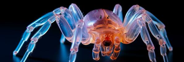 x Strahl Bild von Spinnen Exoskelett und Bein Struktur isoliert auf ein Gradient Hintergrund foto
