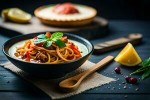 das Beste Pasta Rezepte zum ein gesund Diät. KI-generiert foto