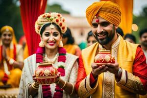 indisch Hochzeit im Delhi. KI-generiert foto