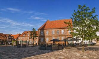 unser Dame Maria Kathedrale Platz Cafe Restaurant im Ribe, Dänemark foto