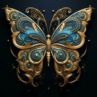 3d Schmetterling Luxus Design Illustration foto