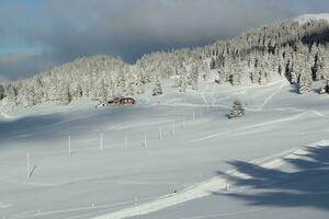 Jura Berg im Winter, Schweiz foto