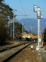 Eisenbahn im das Landschaft foto