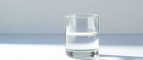 ai generativ ein Glas von Wasser auf Weiß Hintergrund foto