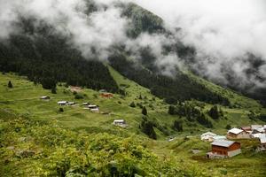 Schwarzes Meer Rize Elevit Hochebene Hochebene Häuser, Truthahn, Hochebene Aussicht foto