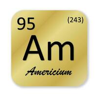 Americium Element isoliert im Weiß Hintergrund foto