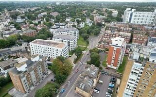 attraktiv Tourist Ziel beim Bournemouth Stadt sandig Strand und Ozean von England großartig Großbritannien, Antenne Aufnahmen gefangen mit Drohnen Kamera auf August 23., 2023 während sonnig Tag. foto