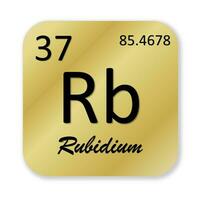 Rubidium Element isoliert im Weiß Hintergrund foto