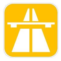 Gelb Autobahn Symbol foto
