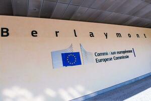das Berlaymont Gebäude im Brüssel foto