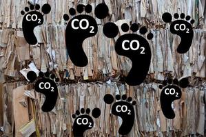 CO2-Fußabdruck, Konzept der CO2-Neutralität foto