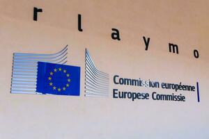 das Berlaymont Gebäude im Brüssel foto