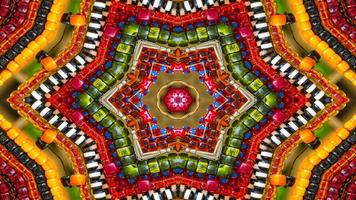 buntes hypnotisches symmetrisches Kaleidoskop foto