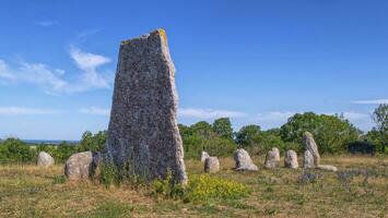 Wikinger Stein Schiff Beerdigung im oland Insel, gettlinge, Schweden foto