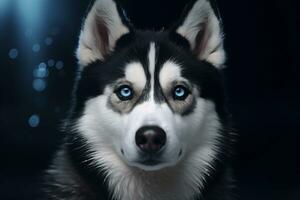 spielerisch Hund perfekt Gesicht und Augen höchst detailliert ai generativ foto