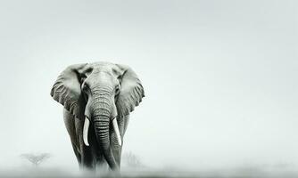 Tier Welt auf ein minimal Hintergrund, Elefant. ai generiert. Profi Foto. foto