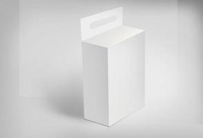 3D weiße Box auf dem Boden