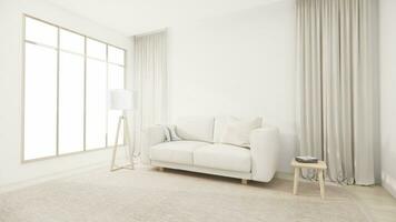 Sofa Sessel minimalistisch Design Muji Stil.3d Rendern foto