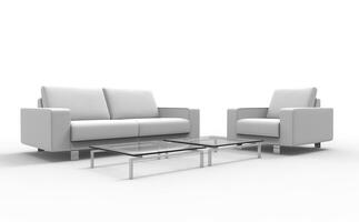 Weiß Sofa und Sessel foto