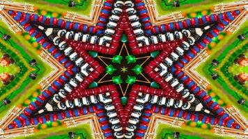 buntes hypnotisches symmetrisches Kaleidoskop foto