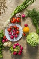 frisch Gemüse. nützlich und gesund Essen foto