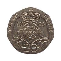 20-Pence-Münze, Großbritannien foto