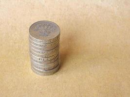 Pfund-Münzen Haufen foto
