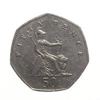 Fünfzig-Pence-Münze foto