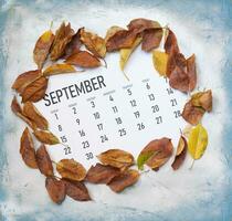 monatlich September 2019 Kalender foto