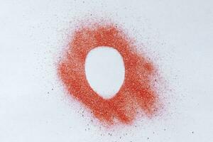 leeren Ei drucken auf Farbe Verbreitung foto