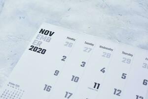 monatlich November 2020 Kalender foto